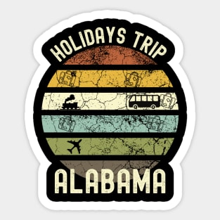 Holidays Trip To Alabama, Family Trip To Alabama, Road Trip to Alabama, Family Reunion in Alabama, Holidays in Alabama, Vacation in Alabama Sticker